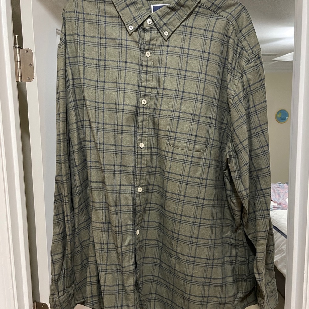 Men's Green Plaid Shirt